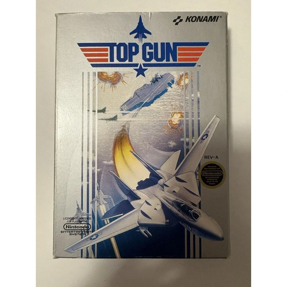 Nintendo NES Top Gun Konami Simulation Action Manual Boxed Cartridge NTSC 1987